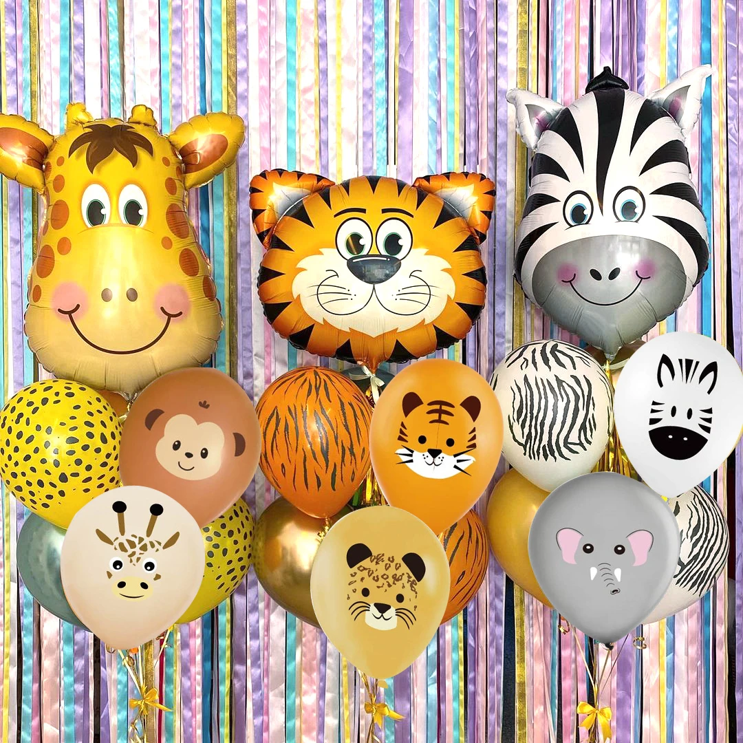 10 шт. воздушные шары в виде обезьяны/тигра/слона | Дом и сад