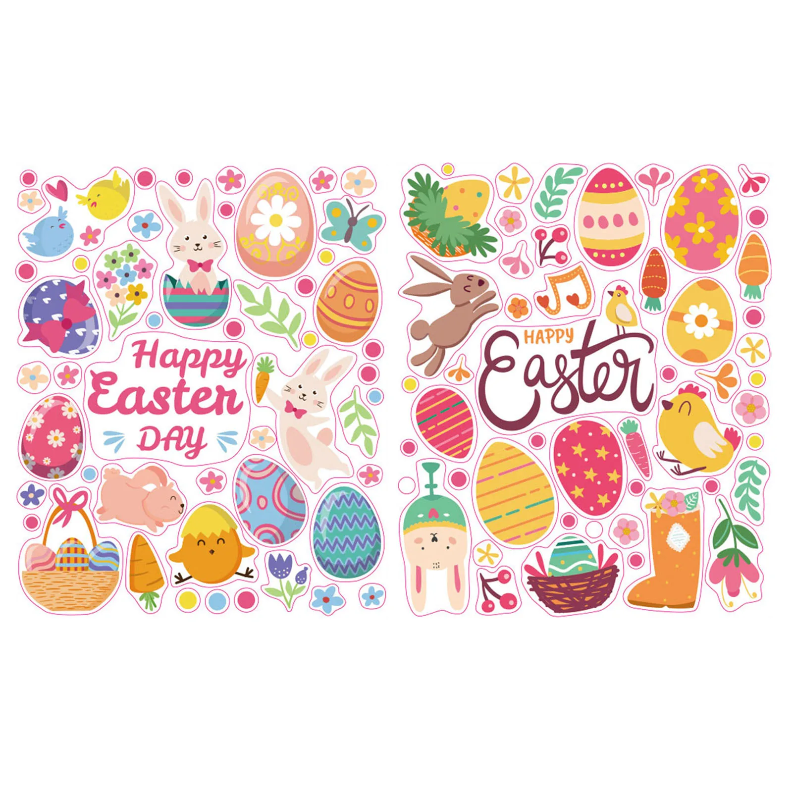 Пасха окна Стикеры Банни пасхальное праздничное украшение пасхальных яиц