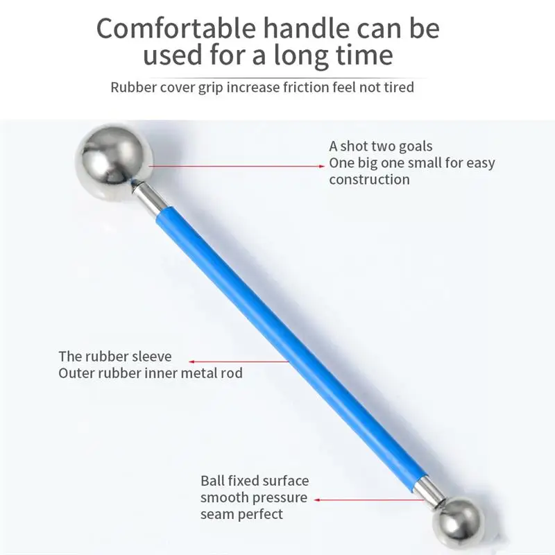 4 шт. скребок для плитки стекла цемента двойной стальной прессованный шарик