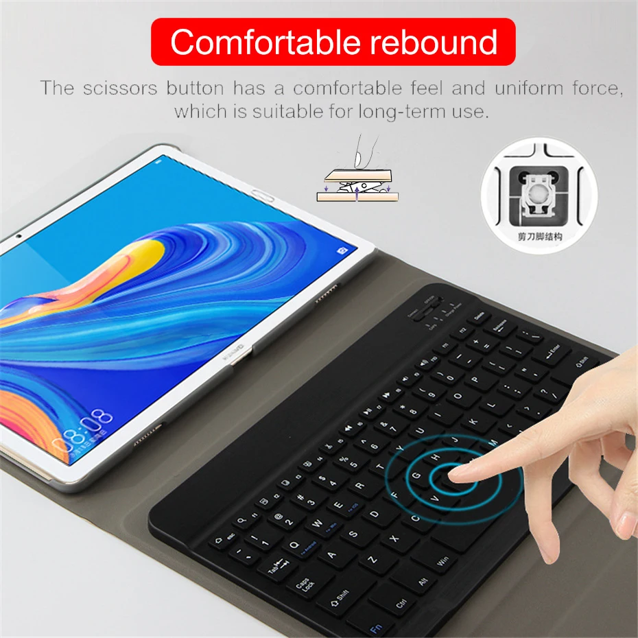 Кожаный чехол с Bluetooth-клавиатурой для Huawei Mediapad M5 lite 8 0 дюйма искусственная кожа