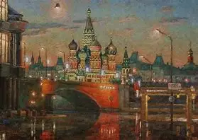 Картина маслом на русском пейзаже комнатные настенные наклейки шелковая