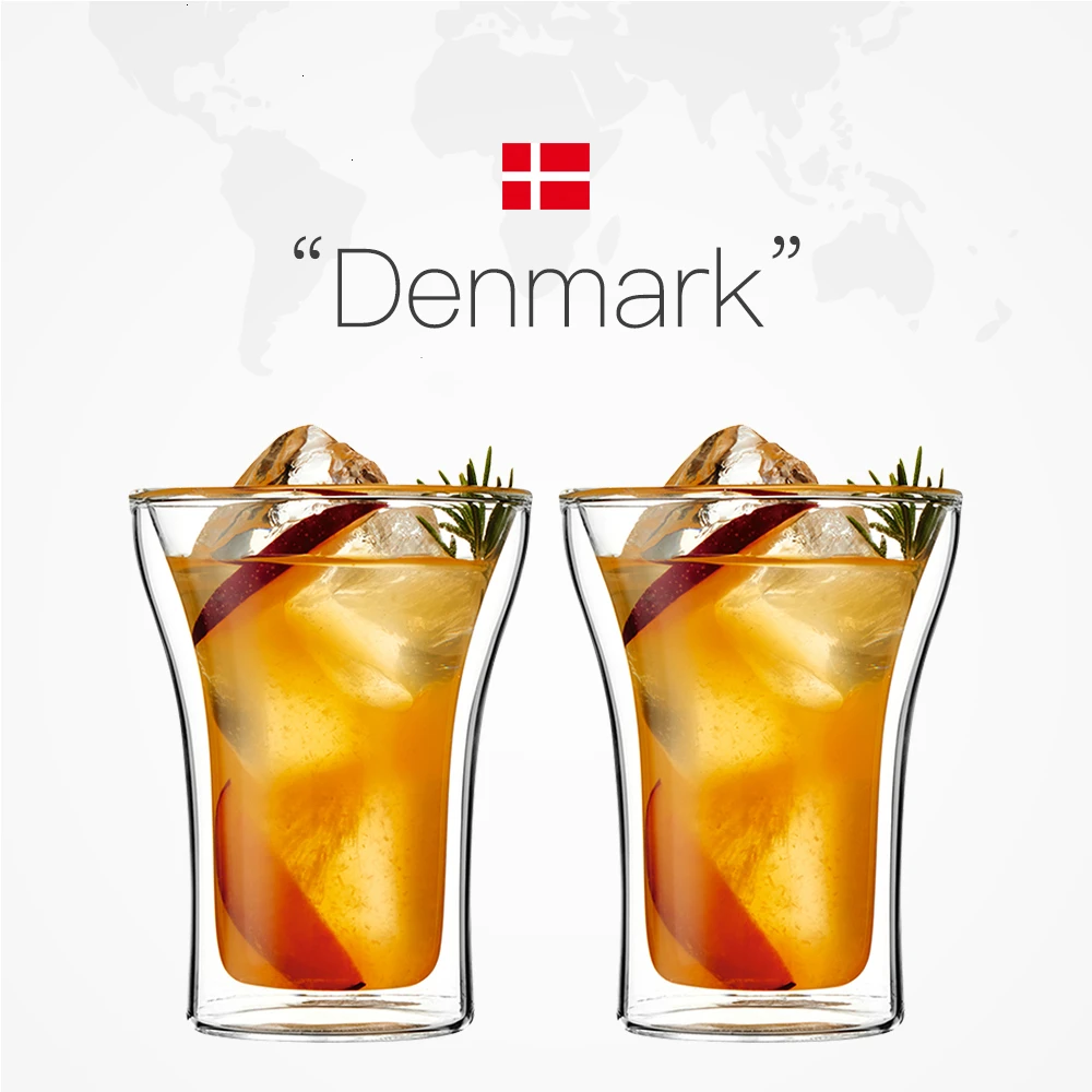 Стеклянная кружка с двойными стенками es Assam стеклянная для чая молока кофе латте