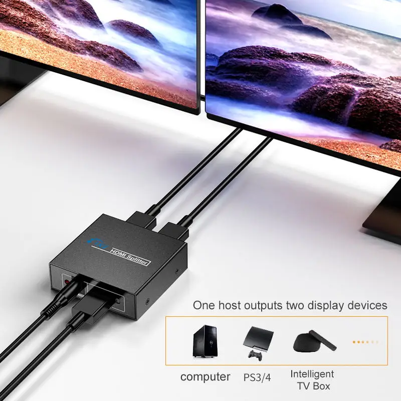 Разветвитель HDMI 4K 1 вход 4 выхода HDCP видео разветвитель 1X2 1X4 2 1080P двойной дисплей