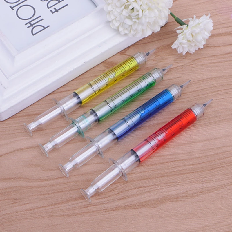 

1Pc Syringe Shape Mechanical Pencil Office School Stationery Made Of Plastic Automatic Pencil Various Colors