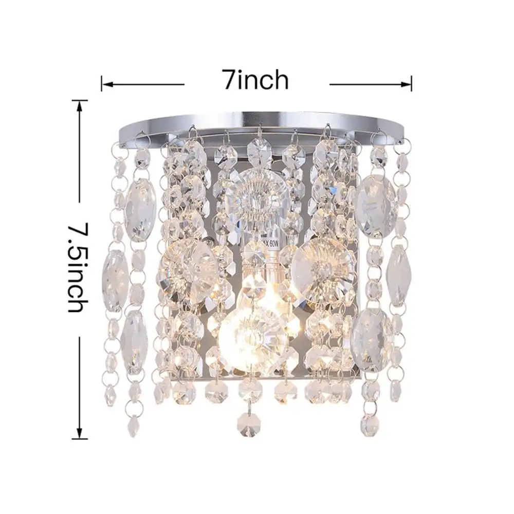 Modern minimalist crystal wall lamp bedroom bedside entrance porch living room dining decoration lam | Лампы и освещение