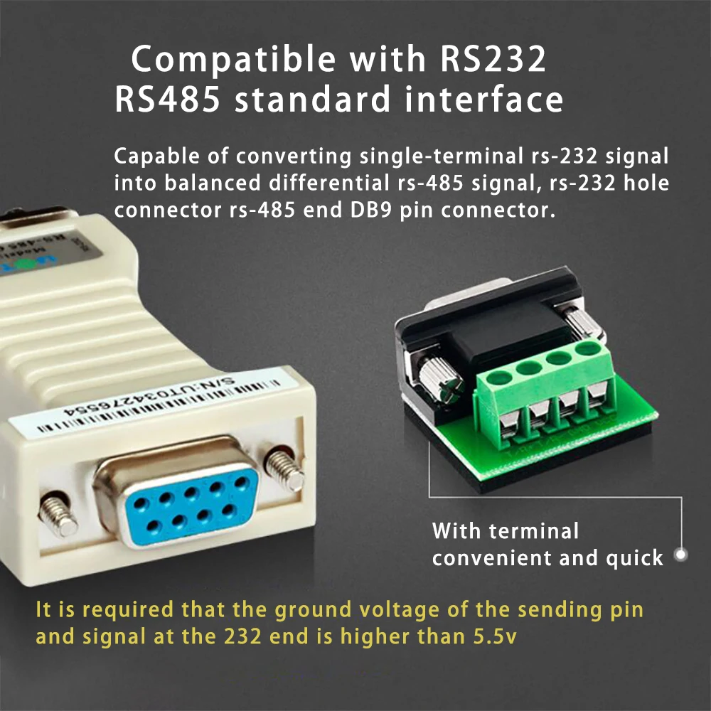 Последовательный преобразователь данных RS232 в RS485/RS422 Адаптер Стандартный