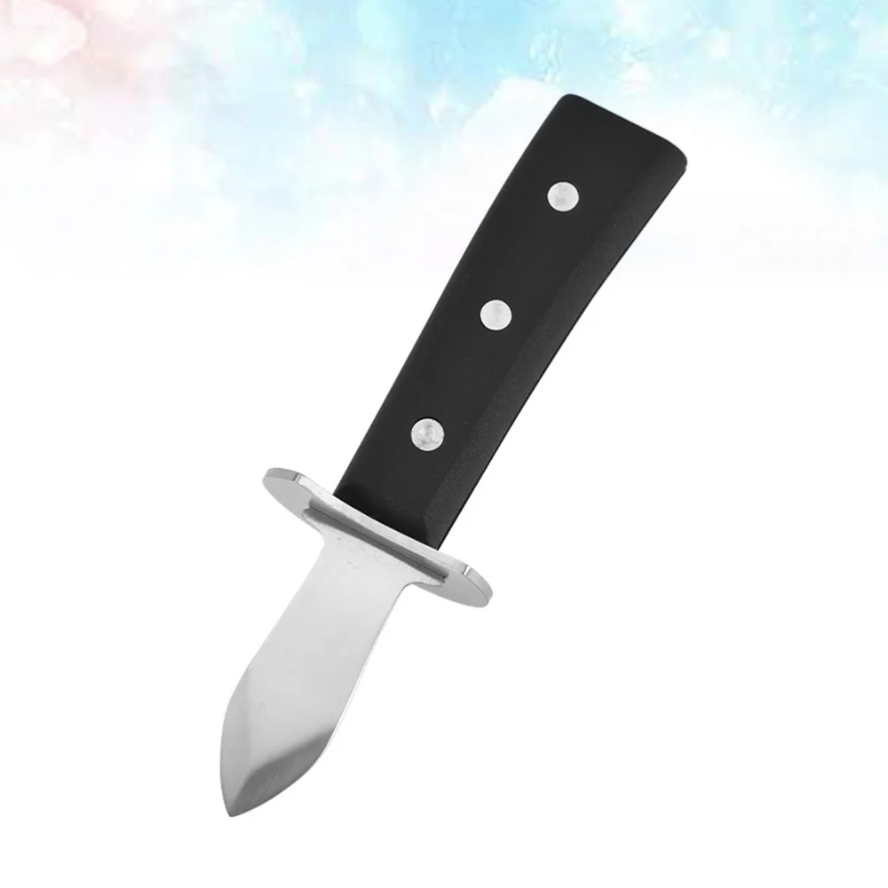 

1pc Thicken Stainless Steel Oyster Cutter Clam Eating Tool Kitchen Gadget for Home Restaurant (Black + Silver)
