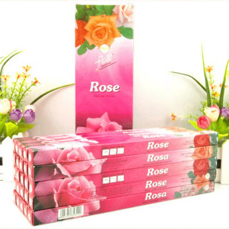 Rose Флейта 200 палочки/упаковка Цитронелла ароматизатор травяные Порошковые палочки ладан ручной прокатки из индийского сжигания в офисе для медитации - Аромат: Rose