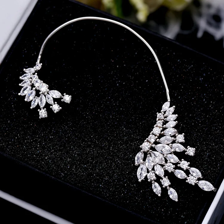 Lightweight and Fashionable Sports Cells Cubic Zirconia Clip Earrings Girly Charm Ears Trend Fashion Jewelry 2022 Kolczyki | Украшения и