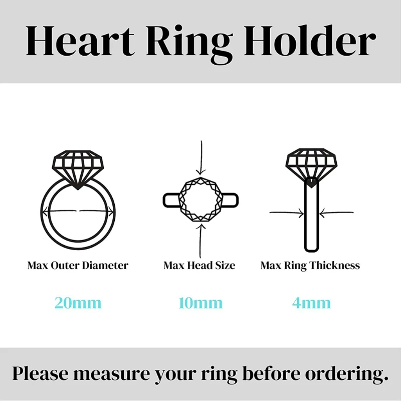 

Magnetic Rings Heart Wooden Box Case Heart Shaped Walnut Wood Ring Proposal Box X7YA