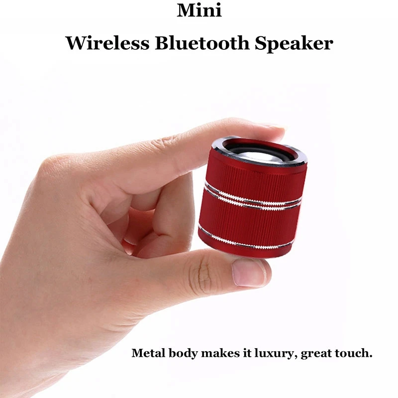 

TWS Bluetooth Mini Portable Speaker Desktop 3D Stereo Outdoor Bluetooth Speaker Brief Design Red