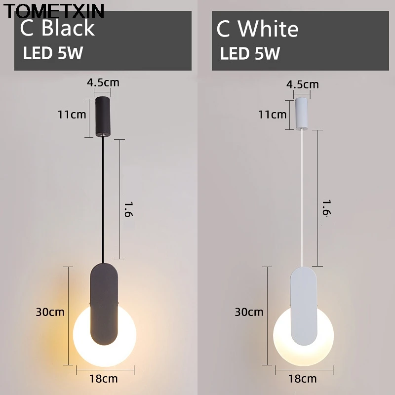 

Bedside droplight pendant lights lamp contemporary Nordic ins bedroom creative personality restaurant bar led indoor lighting