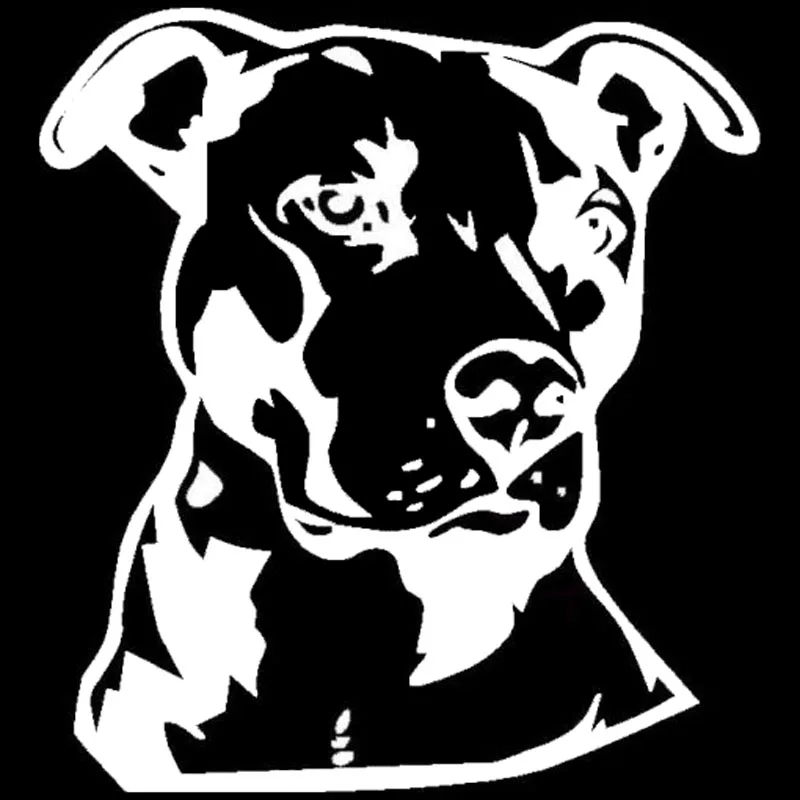 

Pit Bull Face PVC Waterproof Sunscreen Decal Car Animal Decorative Accessories Classic Personality Stickers 14* 15.2cm