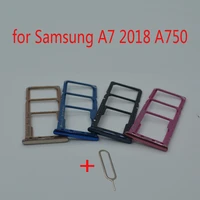 for samsung galaxy a7 2018 a750 a750f a750fn a750g a750gn original phone housing sim tray adapter micro sd card tray holder