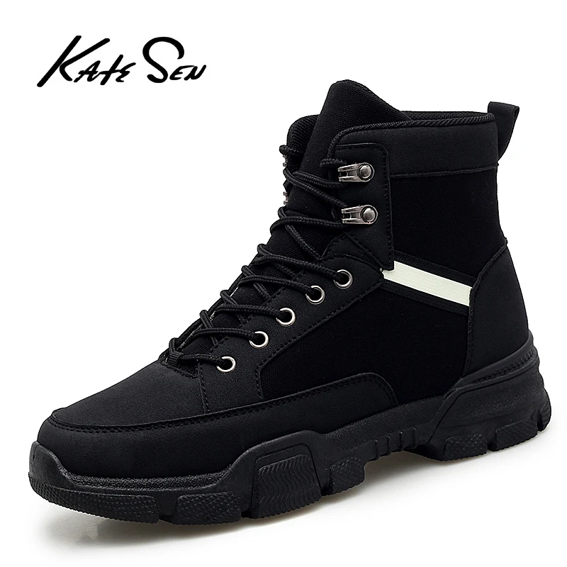 KATESEN/Лидер продаж очень теплые мужские зимние ботинки для улицы на меху Плюшевые
