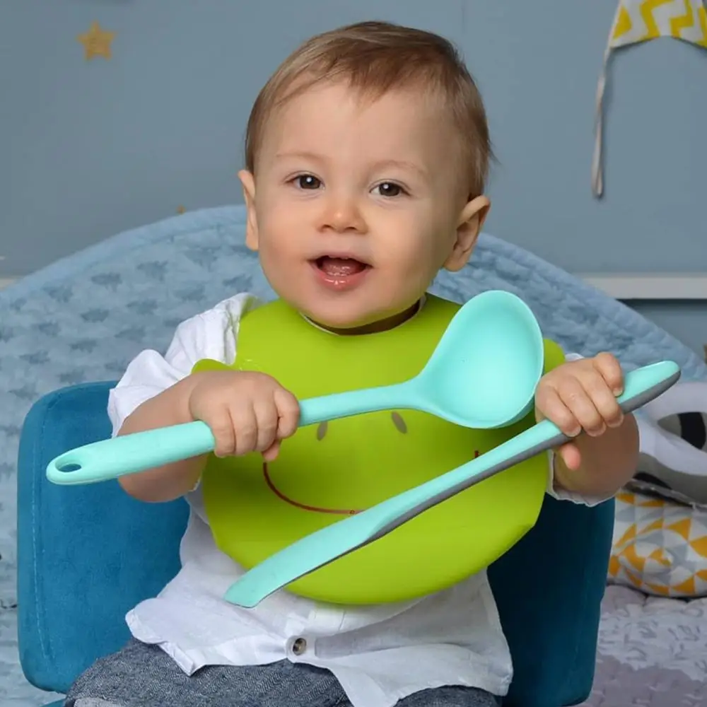 Силиконовый ковш Fissman с длинной ручкой ложка для приготовления выпечки