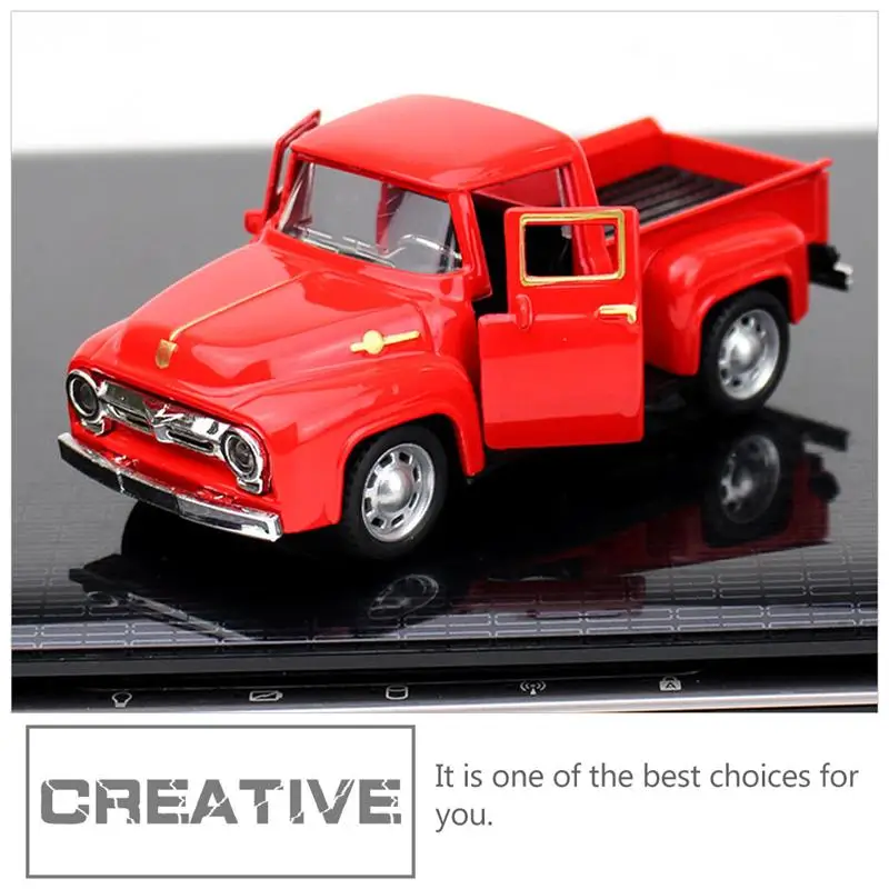 

1 Pc Exquisite Metal Car Model Car Decoration Pickup Truck Sculpture for Home Toy Car model Collection