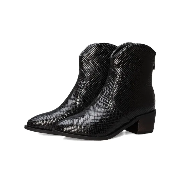 2019 повседневные ковбойские Полусапоги в западном стиле сезон осень-зима женские