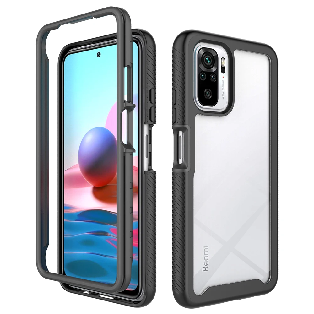 

Capa Redmi Note 10 Case for Funda Xiaomi Redmi Note 10 Pro 10S Case Xaiomi Luxury 360 Full Shockproof Bumper Clear Phone Cover