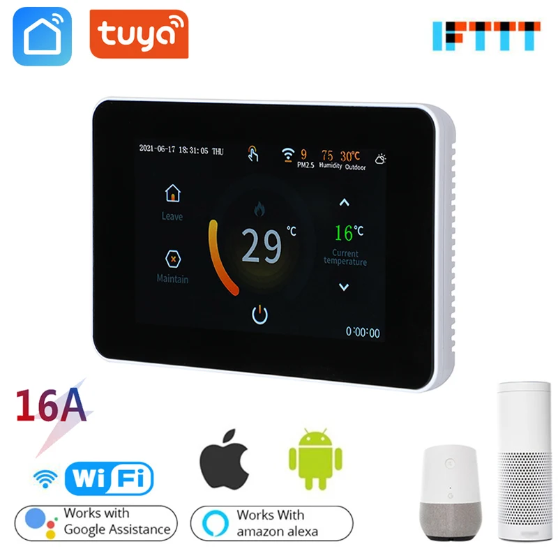 

Умный термостат для теплого пола, с Wi-Fi