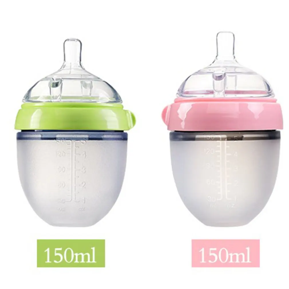 

Бутылочка для младенцев, с широким горлом, мягкий силиконовый контейнер для кормления грудью, бутылка для воды для младенцев, бутылочки для ...