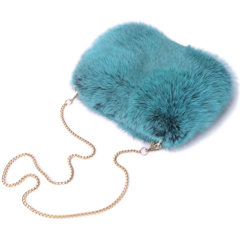 Новинка 2020 сумка из лисьего меха сумки через плечо зимние женские на цепочке и