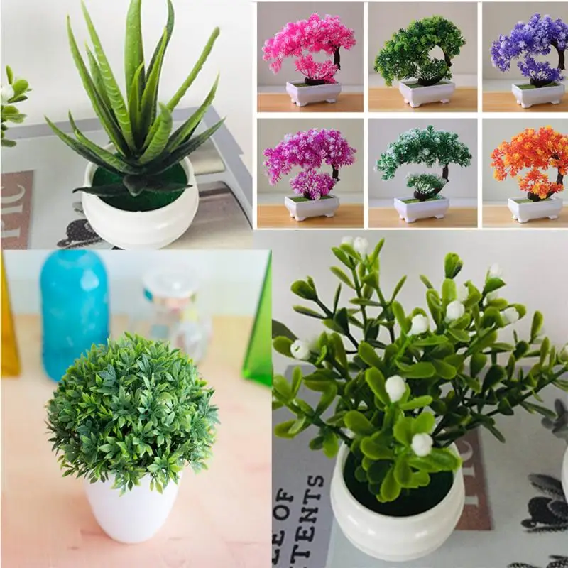 Искусственные растения искусственная пластиковая маленькая настольная форма