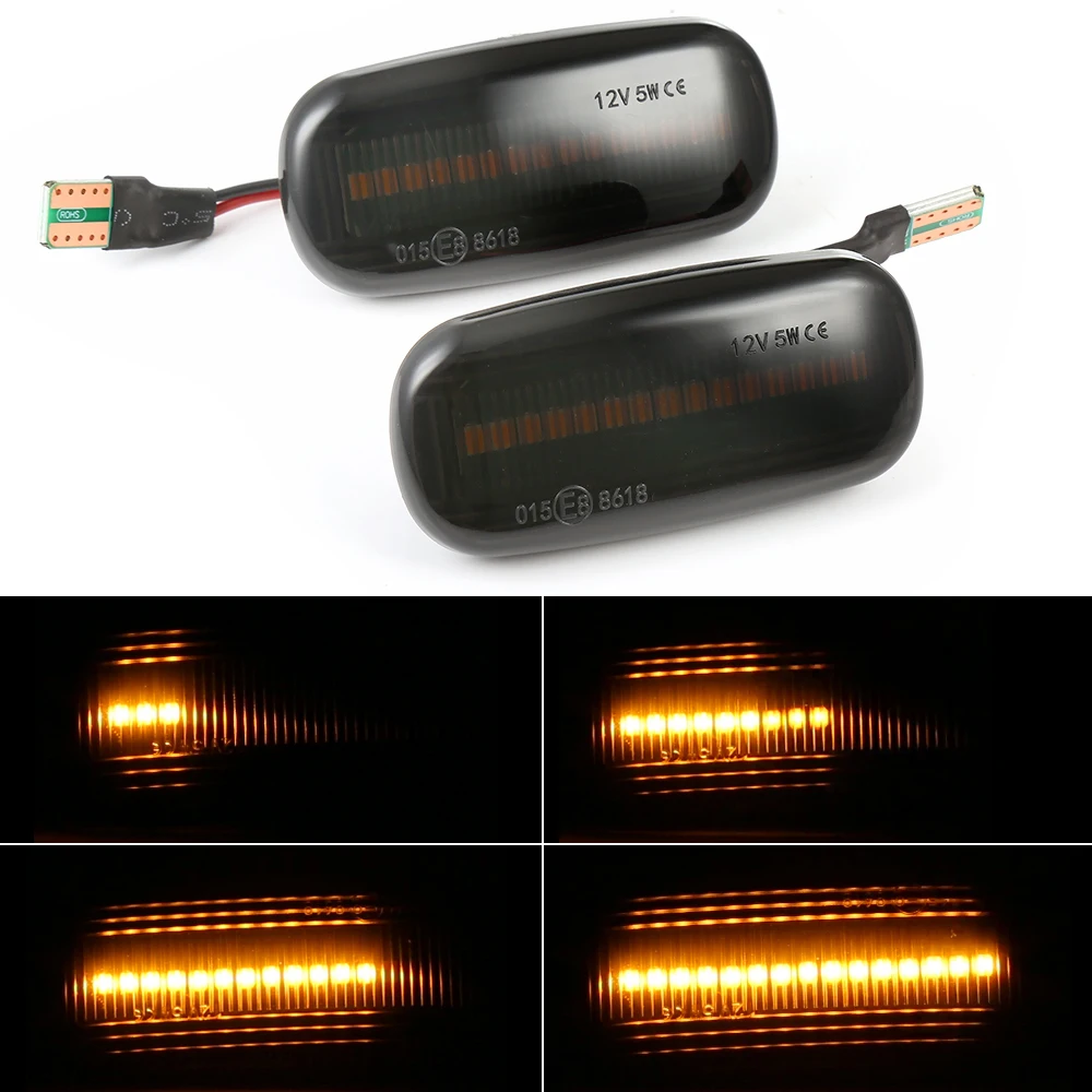 2 шт. динамичные плавные Светодиодный Боковой габаритный фонарь сигнала