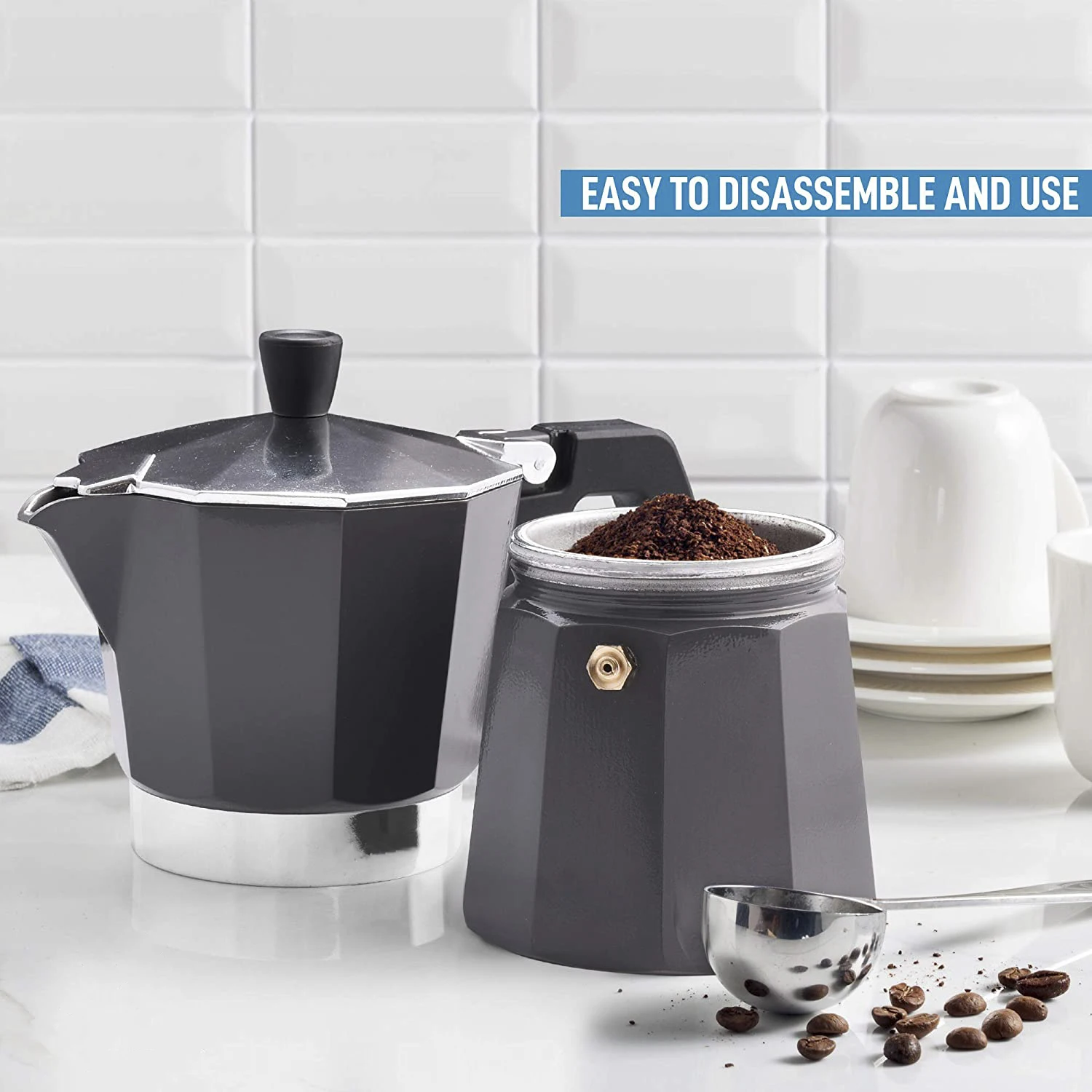 Алюминиевый кофейник в итальянском стиле кофеварка для мокко прочная