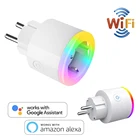 Wi-Fi-выключатель с вилкой европейского стандарта, беспроводной удлинитель, адаптер для удаленного выхода, счетчик энергии, автоматизация умного дома, совместим с Alexa и Google