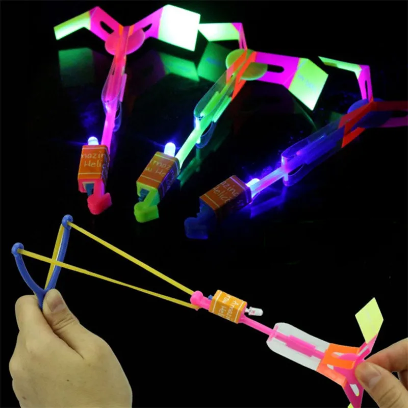 25 шт./лот светодиодная стрела летающие игрушки уличные забавные виды спорта для