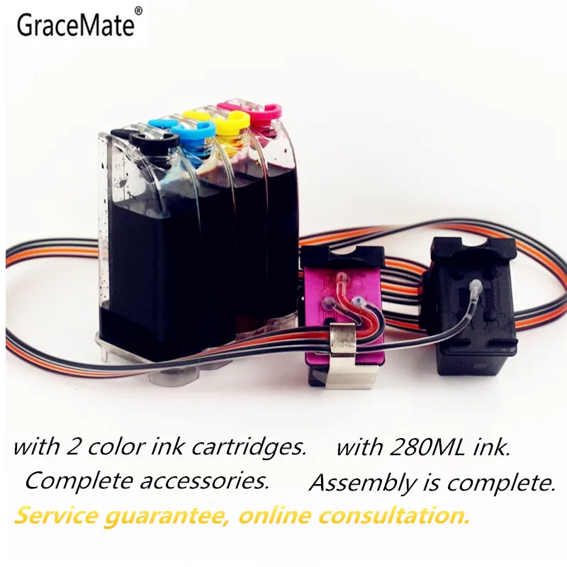 GraceMate Замена для HP 62 XL чернильная система CISS совместим с Envy 5640 OfficeJet 200 5540 5740 5542 7640