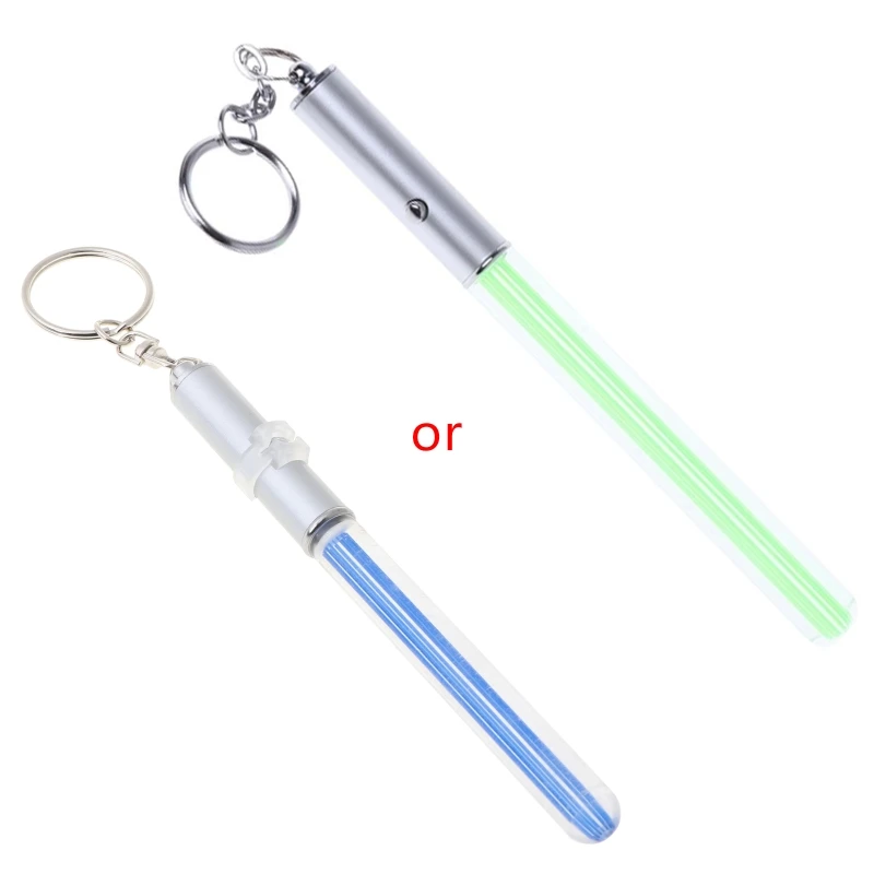 

Durable Glow Pen Flash Torch Magic Wand Stick Lightsaber LED Light Keychain New