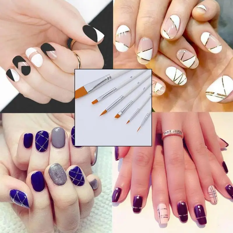 

6Pcs Painting Brushes Set Nylon Hair Artist Oil Painting Art Drawing School Supplies Acrylic Brush Student For Watercolor H1I9