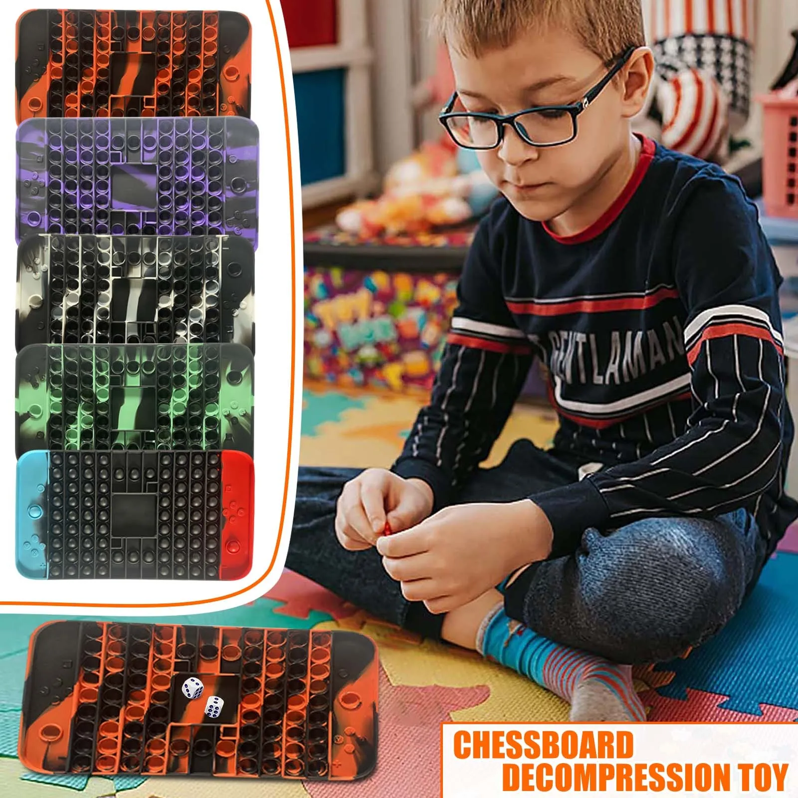 

Silicone Tie-Dyed Checkerboards Are Popular Sensory Toys For Children And Adults Push Bubble Kid Autism Push Decompression toys