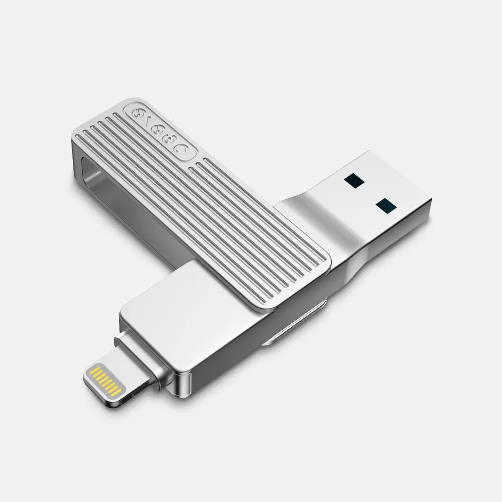USB 3 1 U диск OTG металлический флэш накопитель карта памяти с MFi Lightning/Type C разъемом