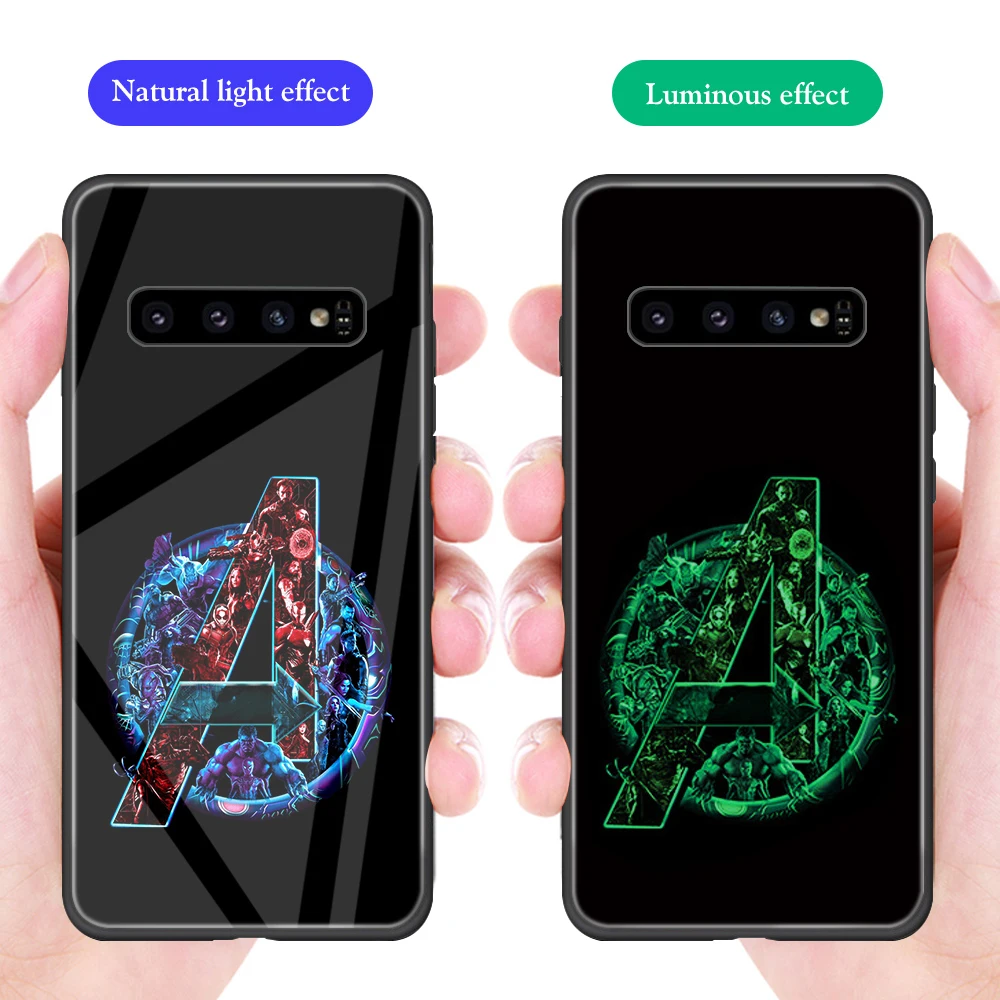 Стекло чехол с принтом Marvel для samsung Galaxy A50 S10 S10e S9 S8 S7 Примечание 10 9 8 A40 A70 A30 A6 A7 A8 A9 J4 J6 J7 плюс Prime чехол Fundas - Цвет: WM03751