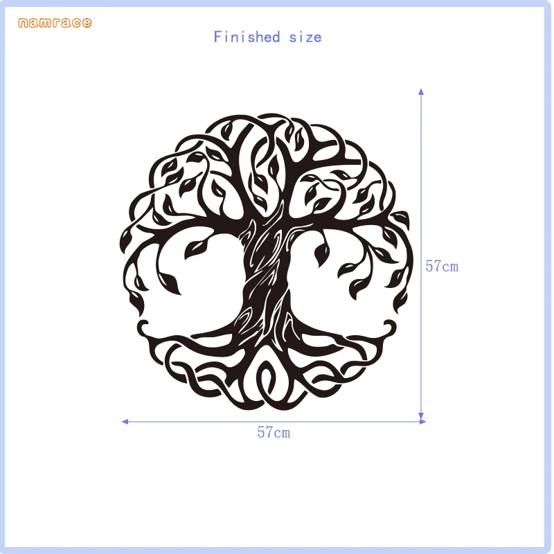 Украшение дома Мандала дерево виниловая наклейка на стену Наклейка Фитнес Йога