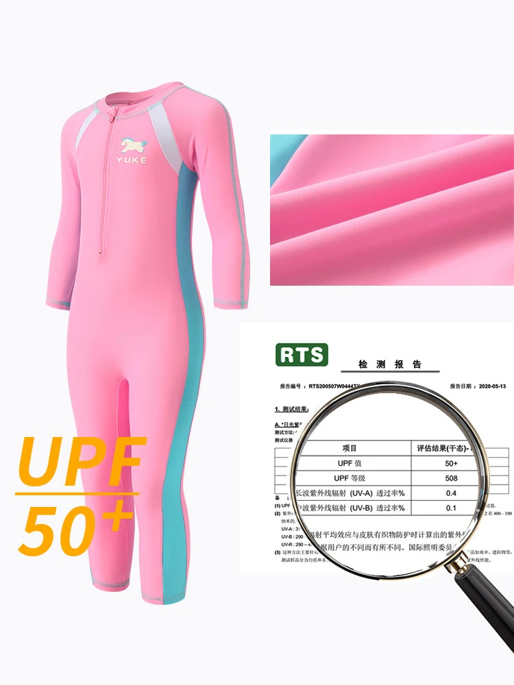 Quick Dry One Piece Swimsuit Children Long Sleeve UPF 50+ Rash Guards for Kids Girls Boys Beach Surf Bathing Swimming Pool Suit | Спорт и