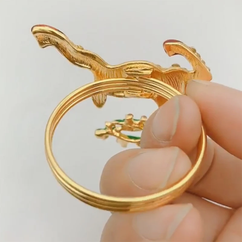 

6PCS Metal Colored Elk Christmas Napkin Ring Wedding Banquet Hotel Table Supplies-ABUX