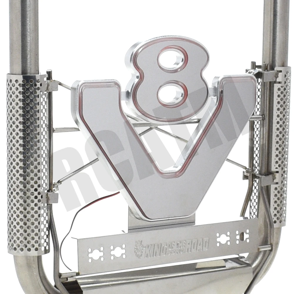 Высококачественный металлический V8 подсвечивающий двойной Выпускной дымоход