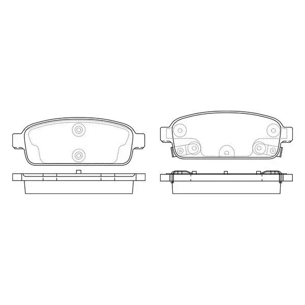 Колодки дисковые задние с антискрип. пл.\ OpelAstra Chevrolet Cruze 1.4 2.0 09 FIT FP1468|Тормозной