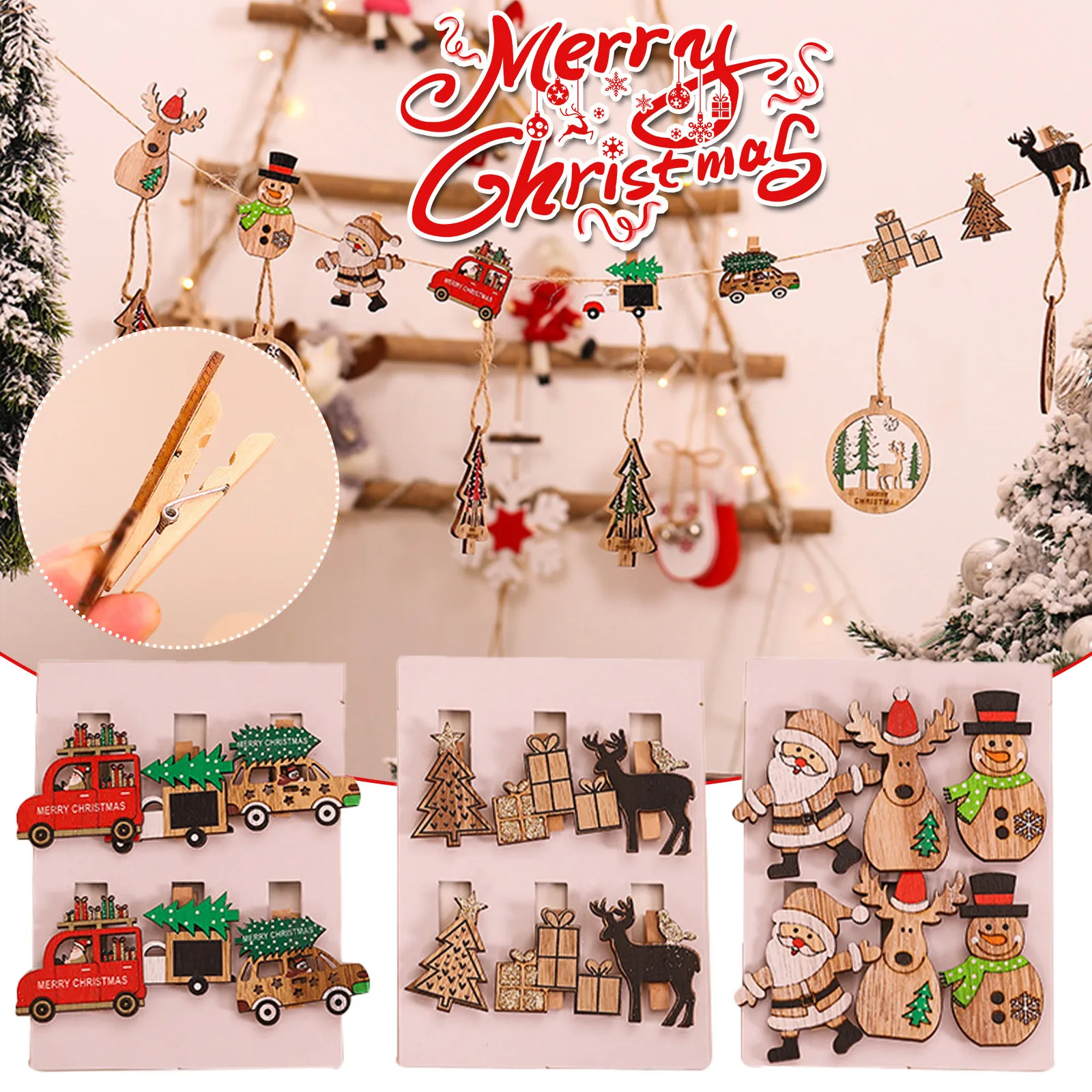 

DIY Wooden Christmas Tree Ornaments 2021 Quarantine Survivor Family Christmas Decorating Gift Family Christmas Party Decoration
