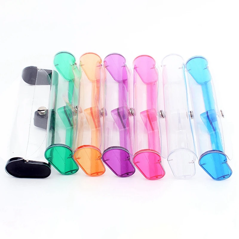 

Eyewear Case PVC Glasses Box Transparent Reading Glasses Case Plastic Eyeglass Case For Myopic Lens Multicolour