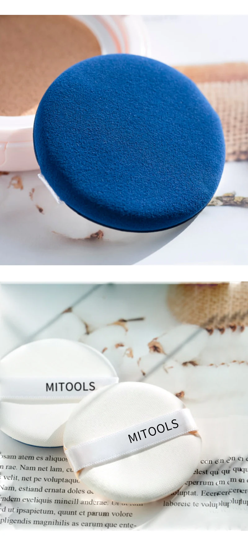 MITOOLS, 2 шт./лот, воздушная подушка, пуховая пудра, губка для макияжа, для BB CC, крем, контур, для лица, гладкая, влажная, сухая, макияж, инструменты для красоты, подарок