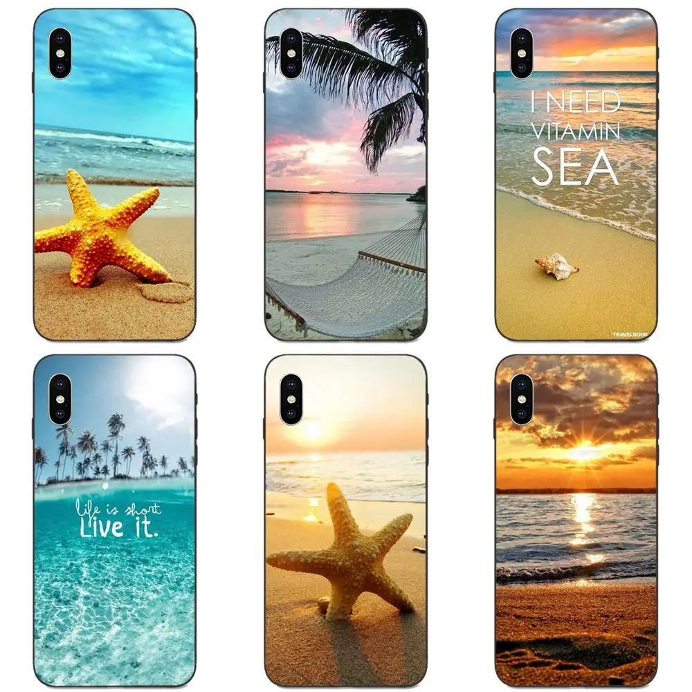 Лето море голубое небо песчаный пляж пальмы Aloha в виде морской звезды для Xiaomi Redmi
