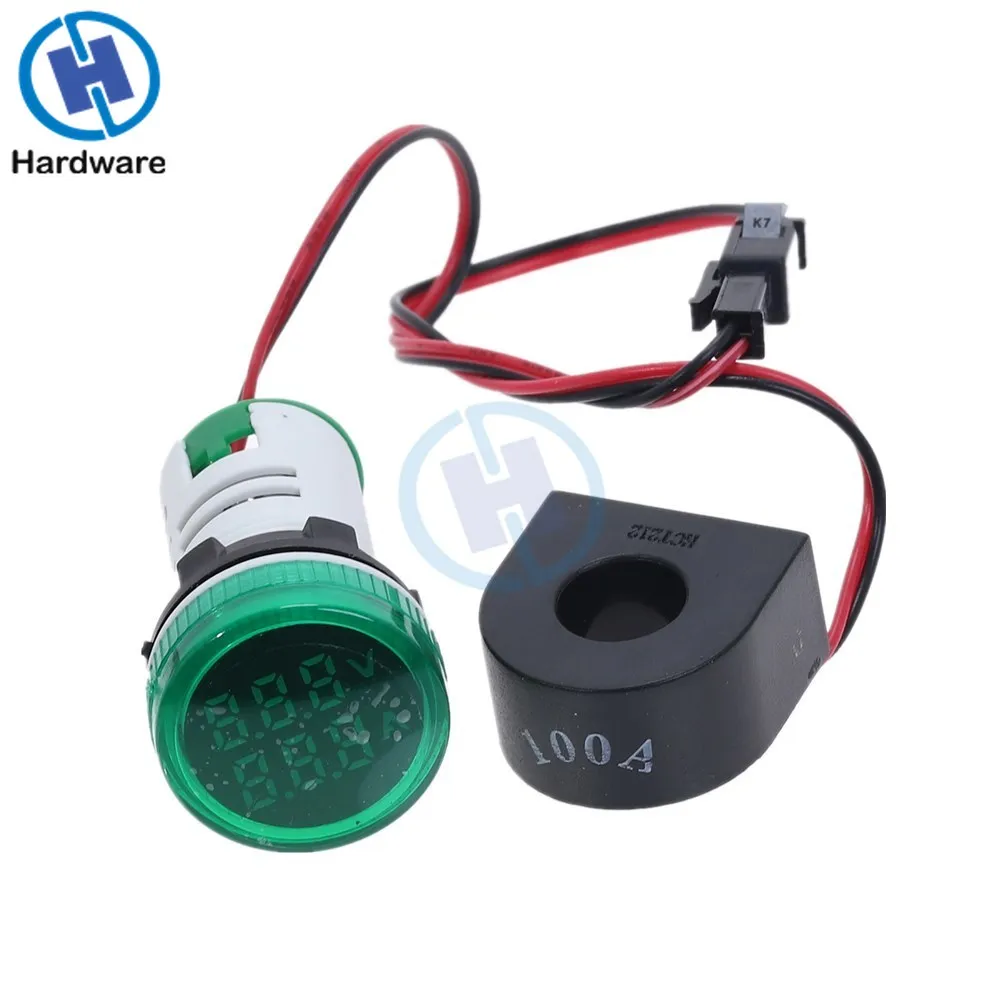 Цифровой амперметр квадратный измеритель переменного тока 50 500 В диапазон 0 а с