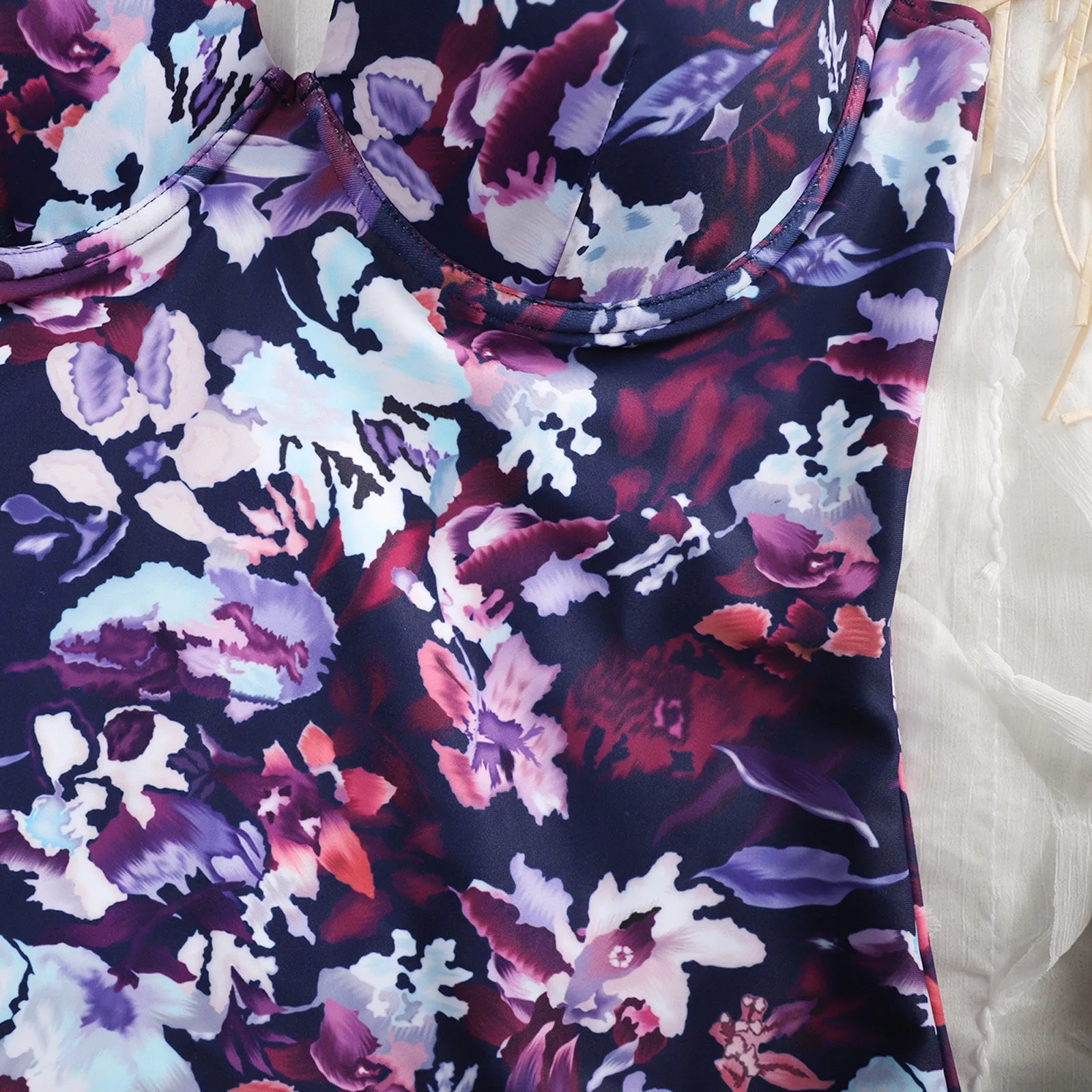 

Ladies sexy bikini swimwear ladies solid color one-piece printed colorful bikini sexy swimwear beach swimwear printed beachwear