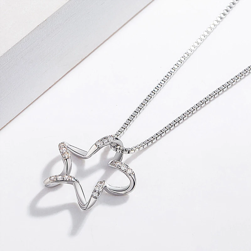 Женское ожерелье из серебра 925 пробы со стразами | Украшения и аксессуары