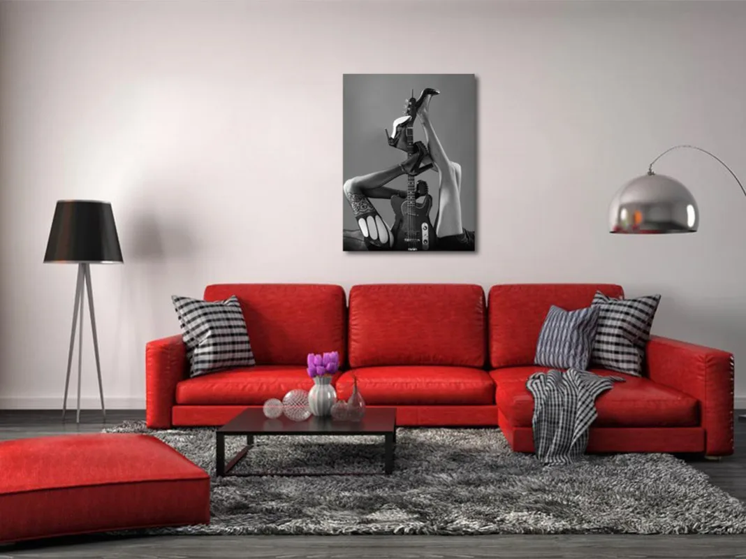 Визуальный художественный Декор черно белый сексуальный настенный декор